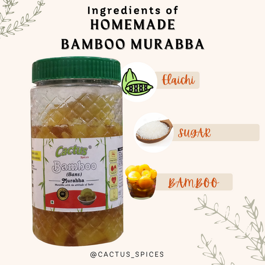 CACTUS SPICES | Organic Homemade Bamboo Murabba with Homemade Taste| Bans ka Murabba | 800g
