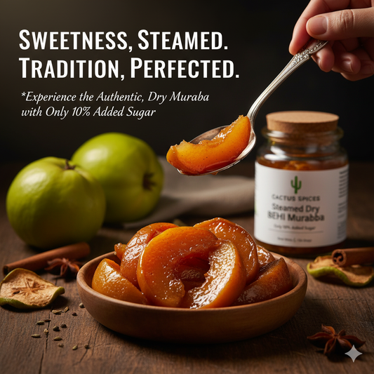 CACTUS SPICES | STEAMED MURABBA | DRY BEHI Murabba | Only 10% Sugar Used | 50-60 Pieces | No Preservative | 400G