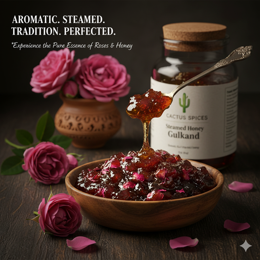 CACTUS SPICES | STEAMED MURABBA | Sun-Cooked Gulkand Murabba With NEEM Honey | No Preservative | 400G