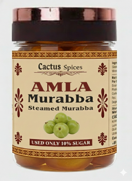 CACTUS SPICES | STEAMED MURABBA | DRY AMLA Murabba | Only 10% Sugar Used  | 50-60 Pieces | No Preservative | 400G