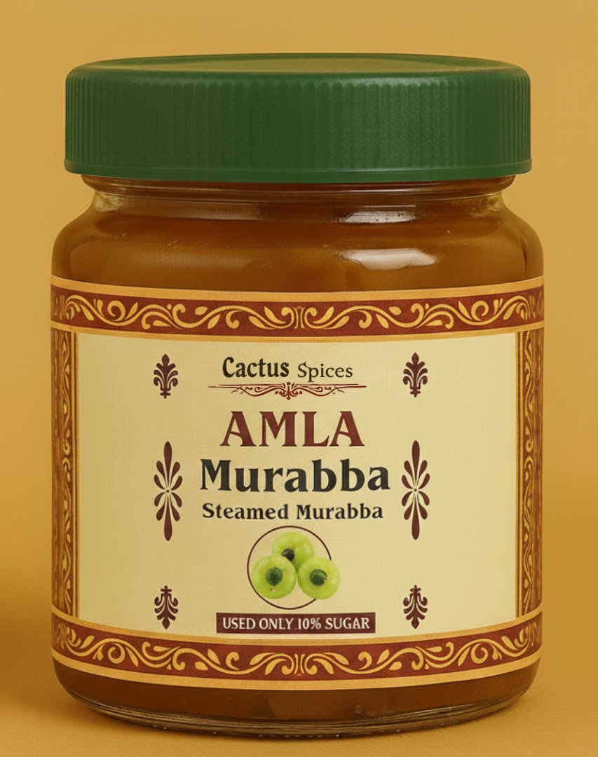 CACTUS SPICES | STEAMED MURABBA | DRY AMLA Murabba | Only 10% Sugar Used  | 50-60 Pieces | No Preservative | 400G
