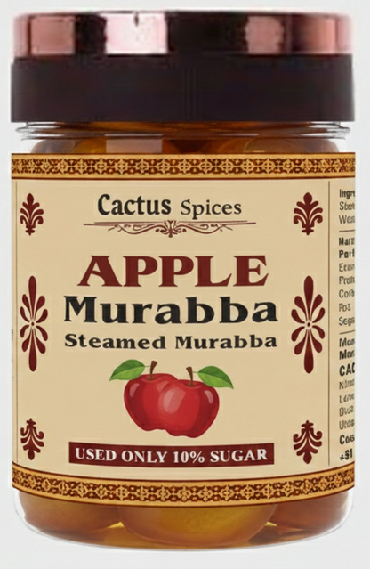 CACTUS SPICES | STEAMED MURABBA | DRY APPLE Murabba | Only 10% Sugar Used  | 50-60 Pieces | No Preservative | 400G