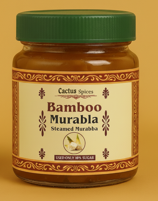 CACTUS SPICES | STEAMED MURABBA | DRY BAMBOO Murabba | Only 10% Sugar Used  | 50-60 Pieces | No Preservative | 400G