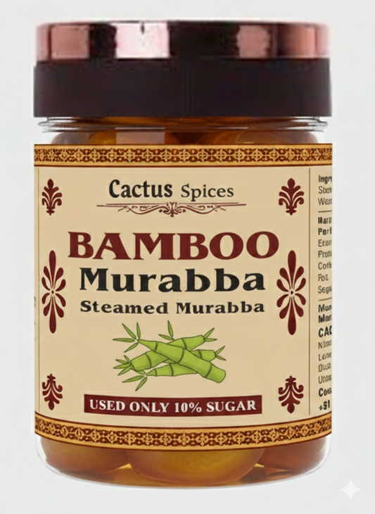 CACTUS SPICES | STEAMED MURABBA | DRY BAMBOO Murabba | Only 10% Sugar Used  | 50-60 Pieces | No Preservative | 400G
