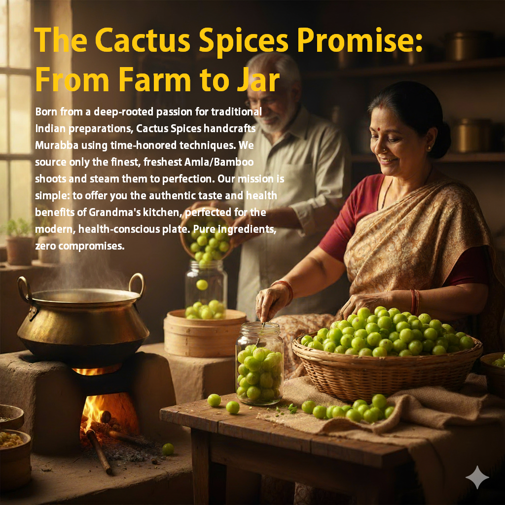 CACTUS SPICES | STEAMED MURABBA | DRY BAMBOO Murabba | Only 10% Sugar Used  | 50-60 Pieces | No Preservative | 400G