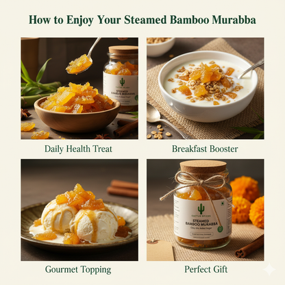 CACTUS SPICES | STEAMED MURABBA | DRY BAMBOO Murabba | Only 10% Sugar Used  | 50-60 Pieces | No Preservative | 400G