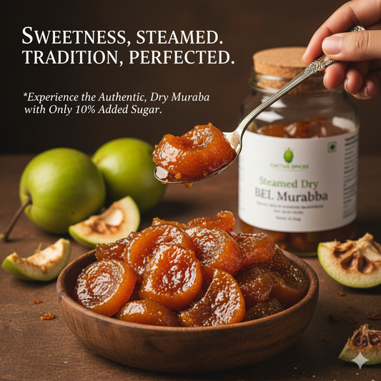 CACTUS SPICES | STEAMED MURABBA | DRY BEL Murabba | Only 10% Sugar Used  | 50-60 Pieces | No Preservative | 400G