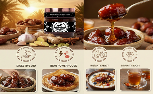 CACTUS SPICES| HOMEMADE Desi Dates Shilajit | Premium Madjool Dates Murabba with Ashwagandha and Row forest Honey | 300G