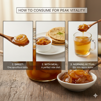 CACTUS SPICES HOMEMADE | White Onion Murabba (Safed Pyaaz Murabba) | Row forest Honey |